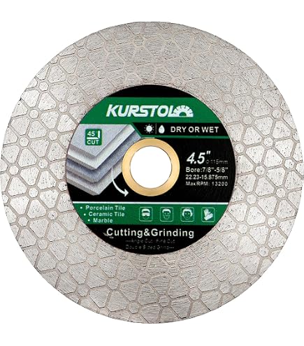 LEKOMESH 115mm Diamond Cutting Grinding Disc - X Mesh Rim For Porcelain, Ceramic Tile, Marble, Granite