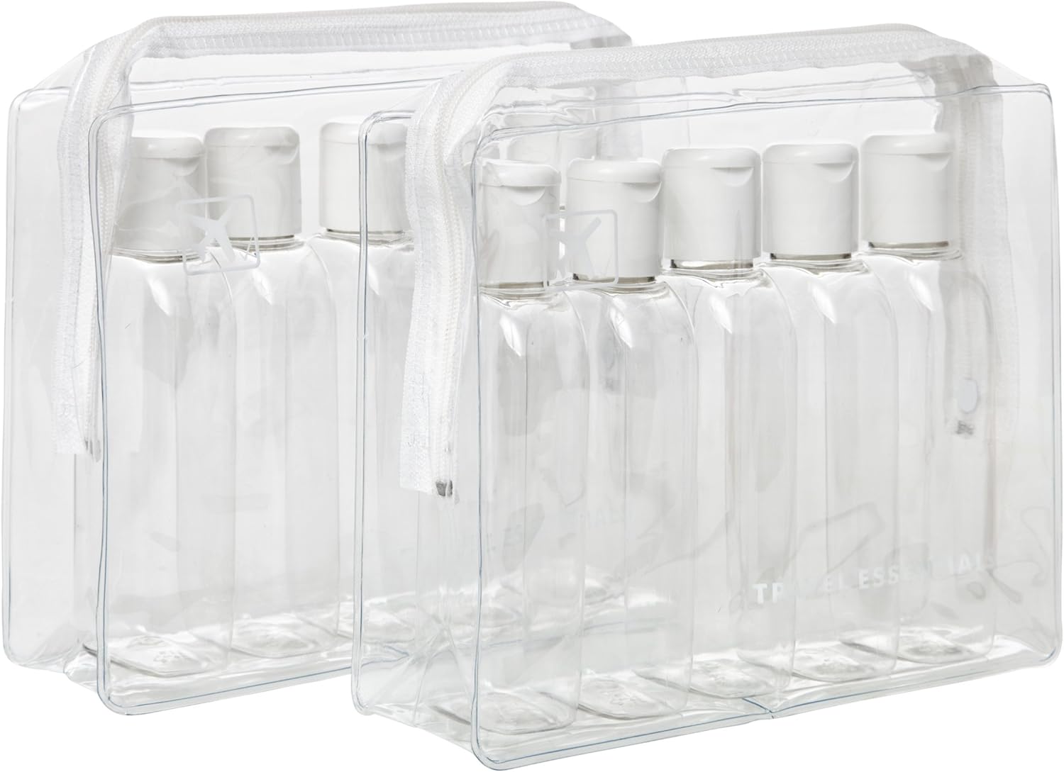 2 x HOLIDAY TRAVEL CLEAR PLASTIC BOTTLES PACKS 10 x 100 ml BOTTLES