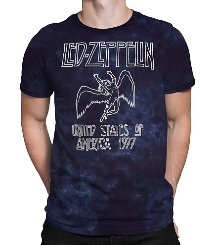 Amazon.com: Liquid Blue unisex adult Led Zeppelin Usa Tour 77 Tie