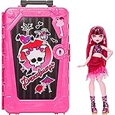 Monster High Skulltimate Secrets Draculaura Doll | Destination: Gore-geous Oasis Vampire Doll and Accessories Set with Suitcase and 19+ Surprises like Clothes
