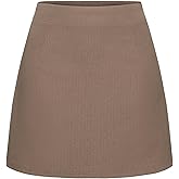 Timormode Mini Skirts for Women High Waisted Corduroy A-Line Skirt Basic Casual Fall Winter Pencil Skirts