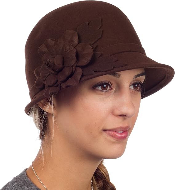 brown cloche hat