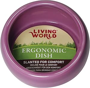Living World Ergonomic Food Dish, for Small Animals, Pink, Large, 14.78 oz, 61685