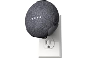 360 ELECTRICAL PowerClip Outlet Mount for Google Nest Mini (Charcoal), Speaker Wall Hub for 2nd Generation Google Nest Smart Home Devices, Space Saving, Uses One Outlet Only, Great for Mounting Google Mini Speaker