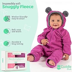 Cuddle Club Fleece Baby Bunting Bodysuit 2 Pack