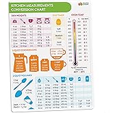 Kitchen Conversion Chart Magnet 1pc - Baking Supplies & Accessories - 6” x 8” Magnetic Kitchen Gadgets Measurement Conversion