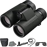 Nikon PROSTAFF P3 8x30 (16774) Black Binoculars Bundle with Lens Pen and Cleaning Cloth, Compact Binoculars for Adults for Hunting, Bird Watching, and Hiking Essentials, Zoom Lightweight Travel