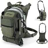 Goture Fly Fishing Chest Pack with Hard Shell Pocket & Water Bottle Holder | Hard Shell Front Pocket, Tippet Spool Holder, Re