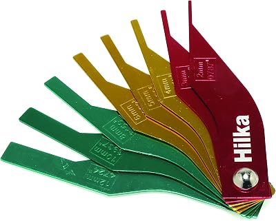 Hilka Brake Pad Thickness Gauge Set 8 Pieces Universal Fits 2-12 mm