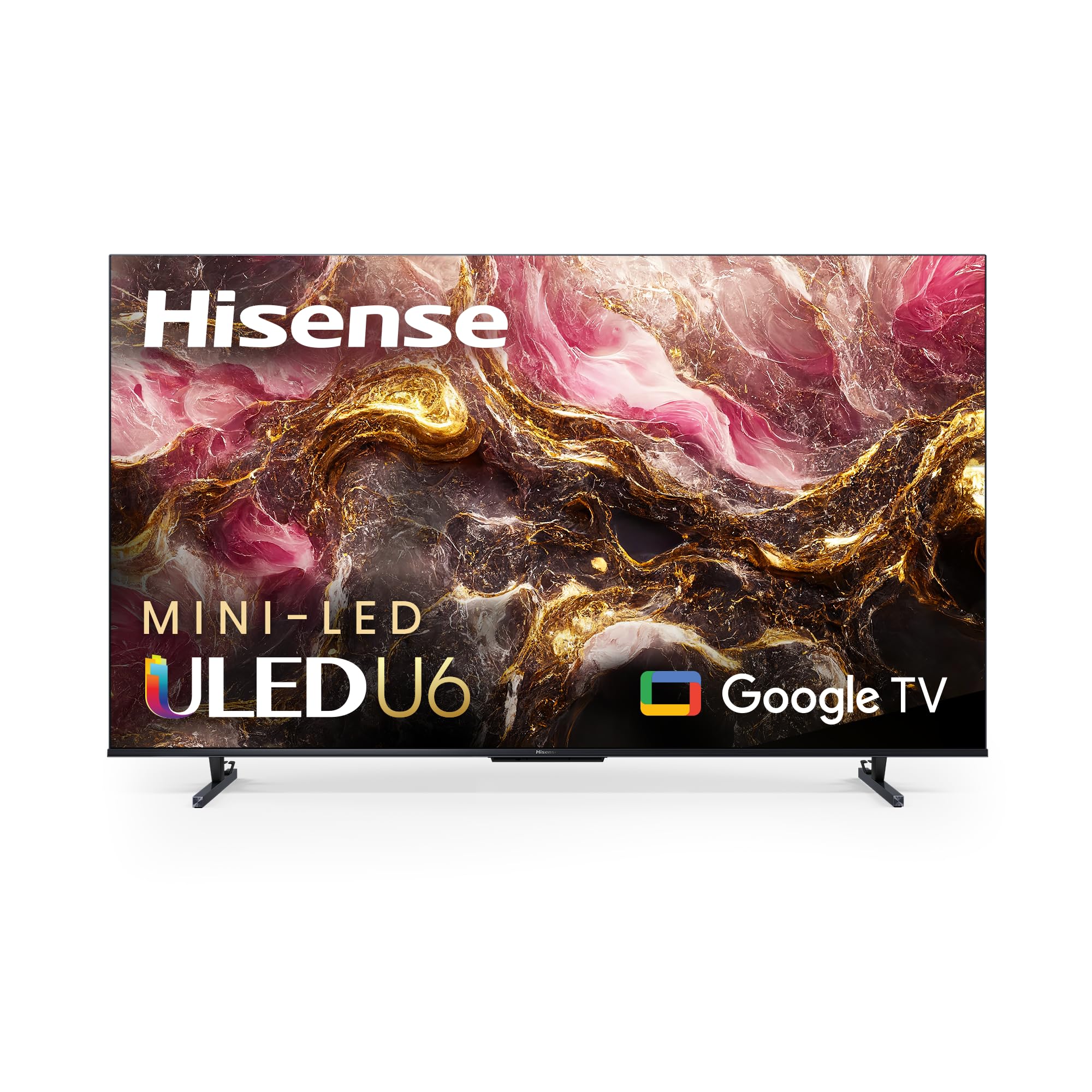 Hisense 55-Inch Class U6 Series Mini-LED ULED 4K UHD Google Smart TV (55U6K) - QLED, Full Array Local Dimming, Dolby Vision IQ，HDR 10+, VRR Game Mode Plus, 240 Motion Rate, Alexa Compatibility