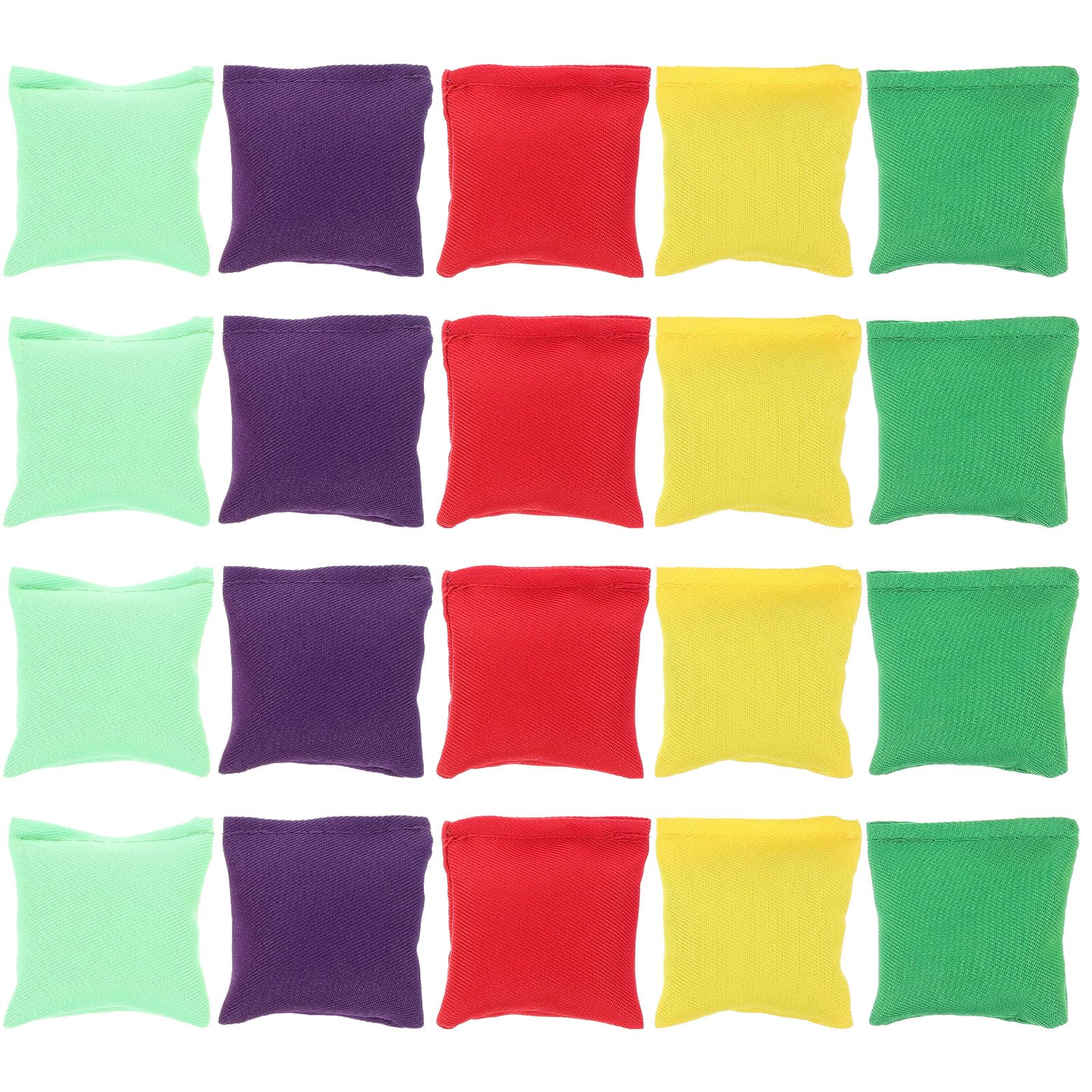 Alipis Bean Bags Kids Throwing, Small Bean Bag Cornhole Game, Colorful Throwing Bean Bags for Children and Teenagers Family Outdoor Sports Day Kit, 20PCS