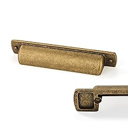 CABDM 2 Pack Brass Cup Pulls 3-3/4"(96mm) Center to