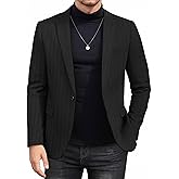 COOFANDY Men's Tweed Herringbone Blazer One Button Casual Sports Coats Slim Fit Suit Jackets Formal Dress Blazers