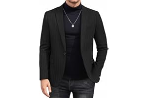 COOFANDY Men's Tweed Herringbone Blazer One Button Casual Sports Coats Slim Fit Suit Jackets Formal Dress Blazers
