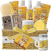 Valentines Day Gifts Spa bath baskets Luxury gifts, Christmas Gift for Women, Large basket 25 pcs for Women & Men Bath and Body Shower Bath Kit, Vanilla Honey Almond birthday box Mother's Day