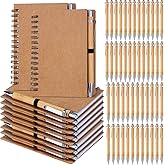 Engrowtic 50 Set Notebook with Pen Bulk Appreciation Gifts, Spiral Kraft Pocket Notebooks Lined Journal with Pen Set Thank You Gifts for Employee Teacher Nurse Back to School Favors