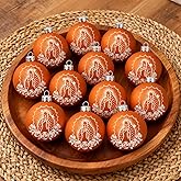 MiniInflat 18 Pcs Our Lady of Guadalupe Hanging Ornaments Virgin Mary Christmas Ball 2.36 Inch Plastic Blessed Mother Decorations Nativity Catholic Christmas Religious Christian Ornaments for Xmas