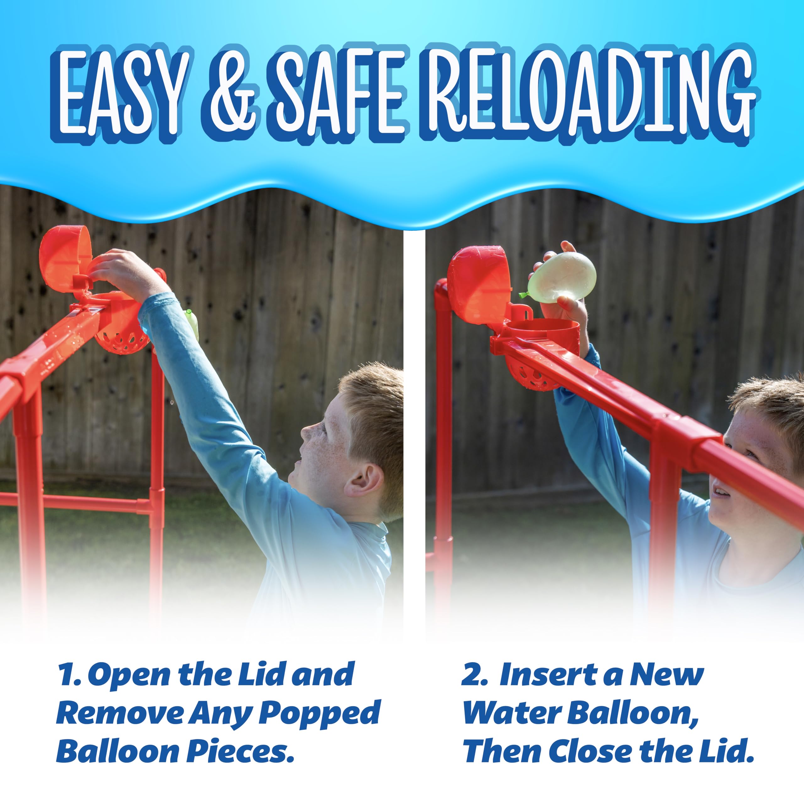 GoSports Backyard Water Toy Game for Kids & Adults - Splash Tower Burst Water Balloon Dunk Tank