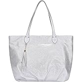 GAYI URBAN Glitter Tote Bag for Women, Tinsel Sparkle Tote Handbag, Large Sequin Hobo Shoulder Purse