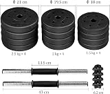 Yaheetech 25kg Adjustable Dumbbell Set Pair 2 Bar 12 Plates Home Gym view 2