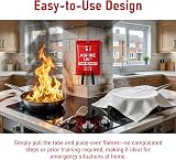 ASPIRE UK Fire Blanket 1M x 1M Fibreglass Fire Suppression for Kitchen Home view 3