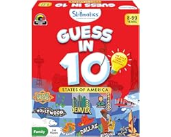 Skillmatics Guess in 10 States of America | Card Game of Smart Questions | Super Fun for Travel, Family Game Night & Summer C