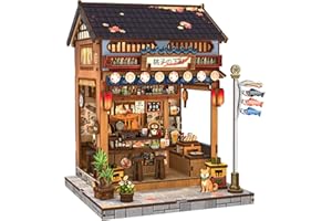 CUTEBEE Book Nook Kit - DIY Miniature House Japanese Izakaya, Dollhouse Kit for Adults and Teens, Booknook Tiny House Bookshe