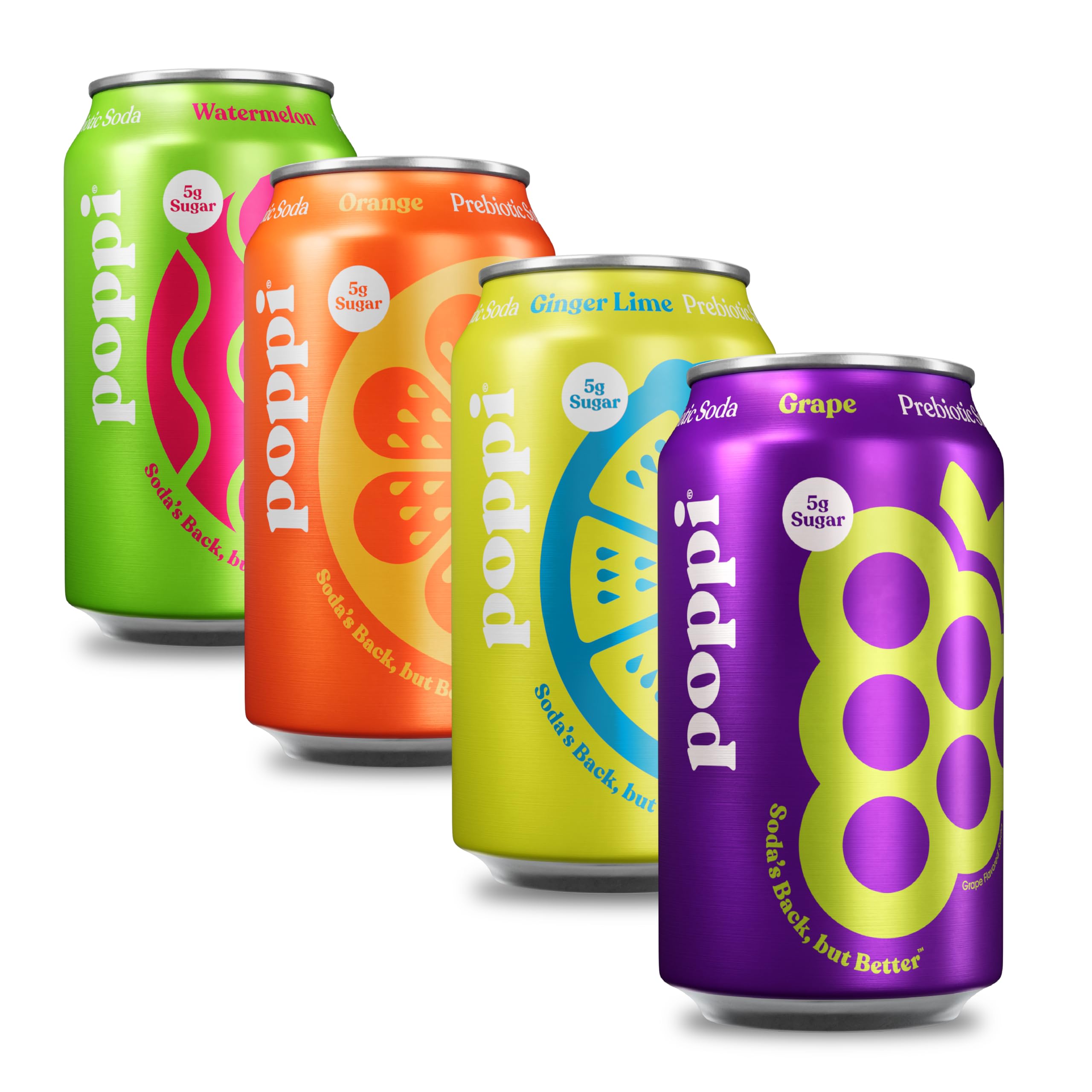 Poppi Sparkling Prebiotic Soda Beverage with Apple