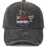 Jimmy Music Buffett Accessories Hats Its 5 Oclock Some Where Baseball Cap Mom Hat Pigment Black Womens Bucket