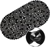 WELTRXE Shower Mat Non Slip Anti Mould Bath Tub Mat 69x36cm Black view 8