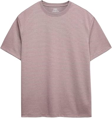 Camiseta de Corte Holgado de máximo Rendimiento de algodón a Rayas M