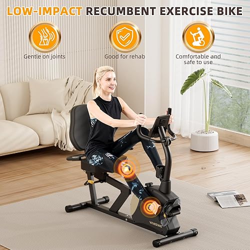 VANSWE Recumbent Exercise Bike for Adults Seniors 400 LBS Weight