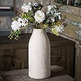 Banllis Large Textured Vase, Boho Ceramic Vase for Modern Farmhouse Home Decor, Pottery Vases for Flowers, Pampas Grass, Rustic Decorative Vase, Clay Vase Centerpieces for Dining Table
