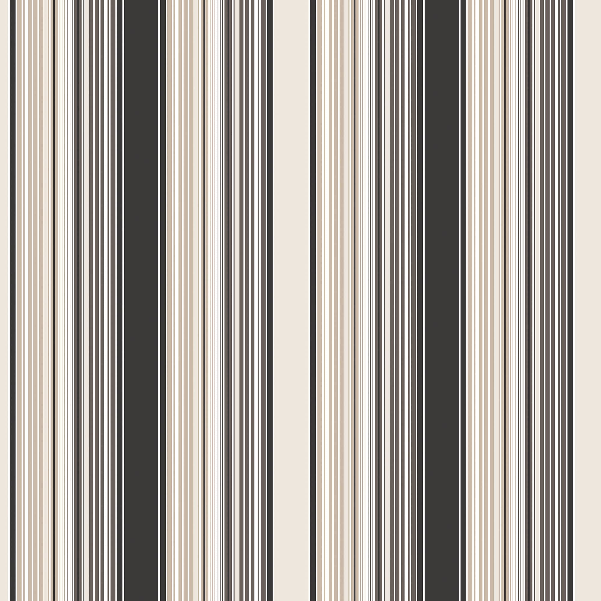 Galerie G67527 Smart Stripes 2, Multi Width Stripes Design Wallpaper, Brown/Beige, 10m x 53cm