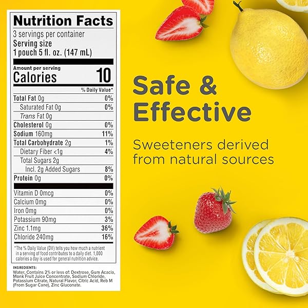 ZARBEE’S TRIPLE ACTION HYDRATION ELECTROLYTE DRINK FOR KIDS WITH ZINC & PREBIOTICS, REPLENISHES LOST ELECTROLYTES AND HELPS PREVENT DEHYDRATION*, DYE-FREE, STRAWBERRY LEMONADE FLAVOR, 3 X 5 FL. OZ