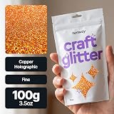 Hemway Copper Holographic Glitter 100g Fine for Resin Nails Crafts view 2