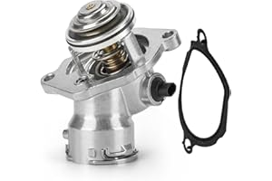 C-TZU Upgrade Aluminium Thermostat Housing Assembly W/Sensors for Mercedes-Benz C230 C250 C280 C350 E280 E300 E350 ML350 ML450 R350 S400 SLK280 SLK300 SLK350 - Replaces 2722000115 2722000415 TM45100D