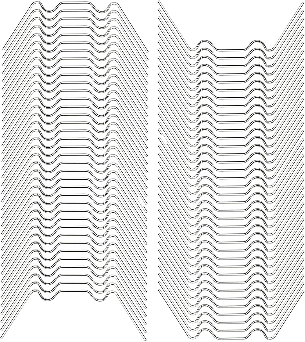 COSORO 100pcs Greenhouse W Clips for Glass Stainless Steel Retaining Springs