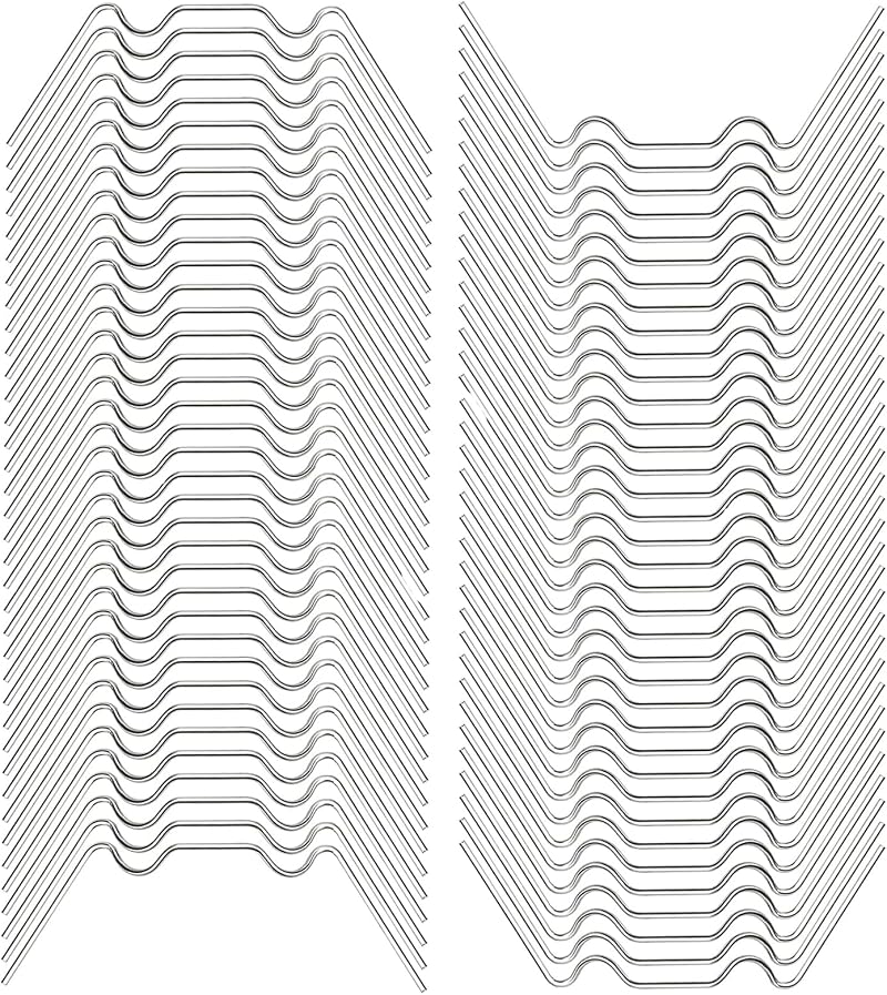 COSORO 100pcs Greenhouse W Clips for Glass Stainless Steel Retaining Springs
