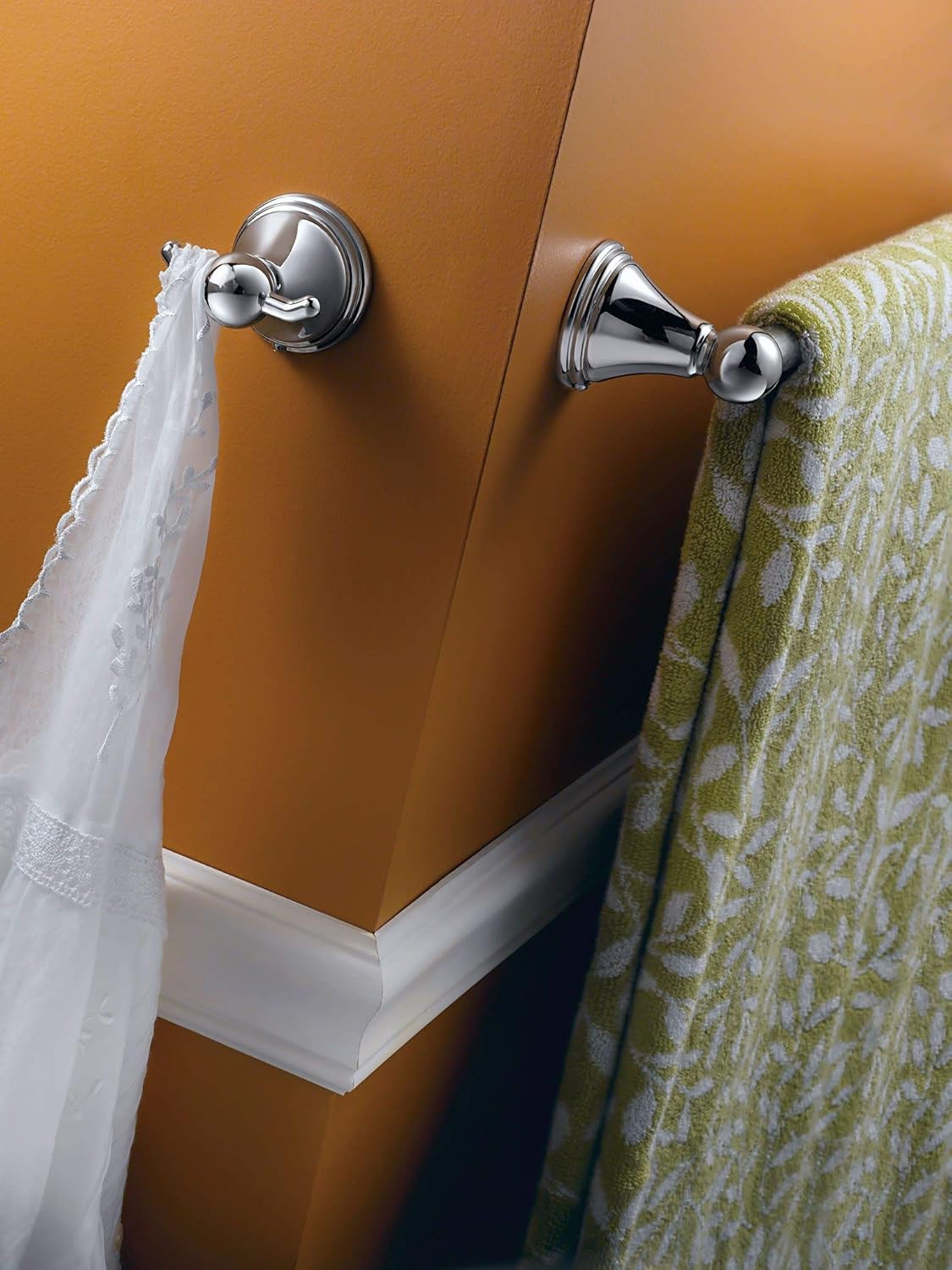 Moen DN8418BN Preston Collection 18-Inch Single Bathroom Towel Bar, Brushed Nickel - Bathroom Accessories - 