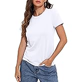 kayamiya Womens Short Sleeve Shirts Loose Fit Basic T-Shirts Summer Casual Tops