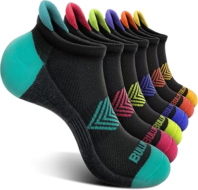 BULLIANT Womens Socks Trainer 6 Pairs Anti Blister Breathable Cushioned