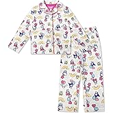 Hello Kitty Girls Pajama Set - 2 Piece Cozy Girls Pjs Button Down Long Sleeve & Pants For Kids - Official Product
