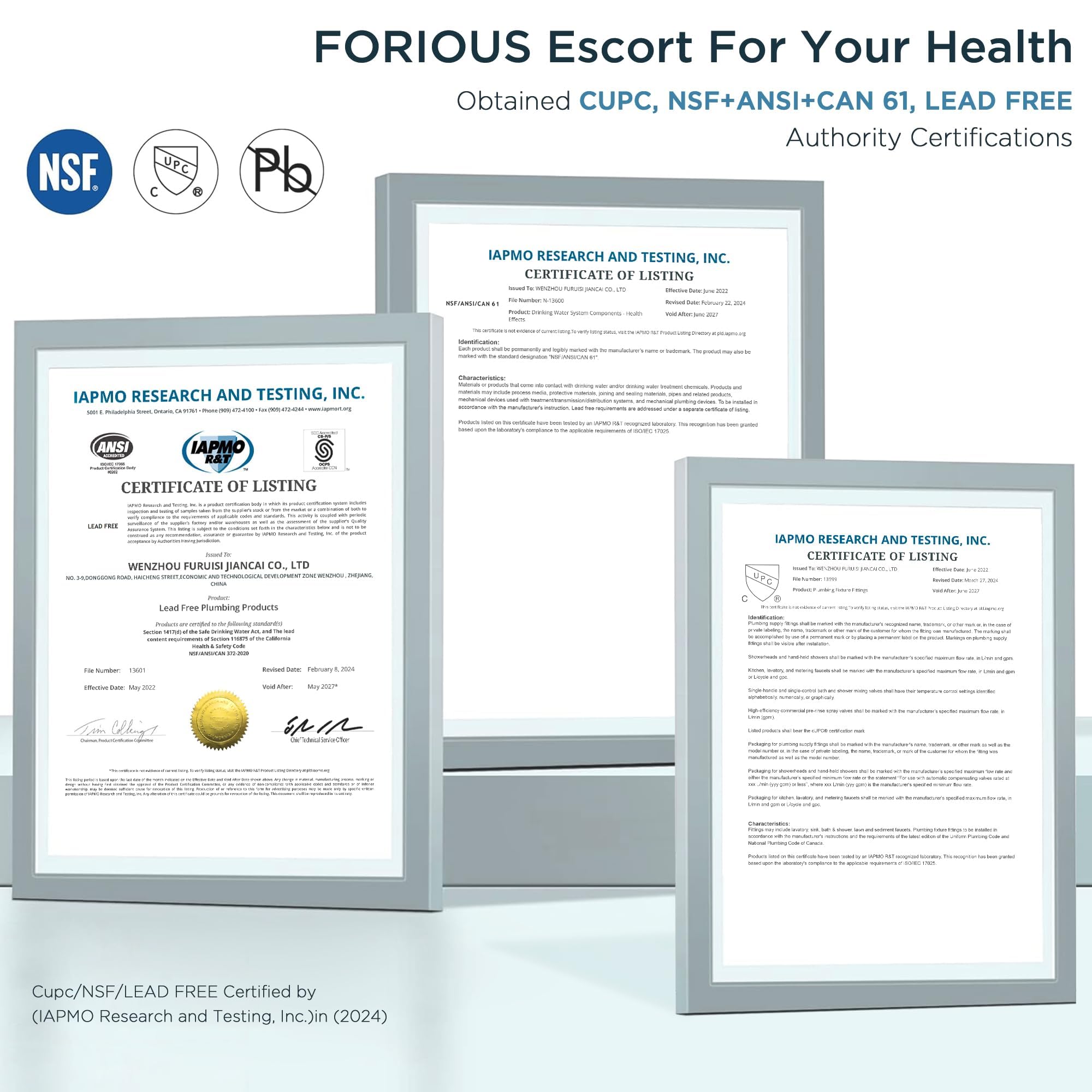 FORIOUS Kitchen Faucets with Pull Down Sprayer, Brushed Nickel, High Arc Single Handle Classic Stainless Steel Sink Faucet 1 or 3 Hole, Suitable for Farmhouse Camper Laundry Rv Bar