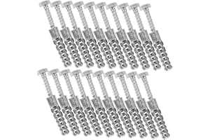 DIYEAH 20pcs M8×38 Metal Expansion Tube Lag Shield Anchors Concrete Wall Anchors with 6×40 Hex Screws