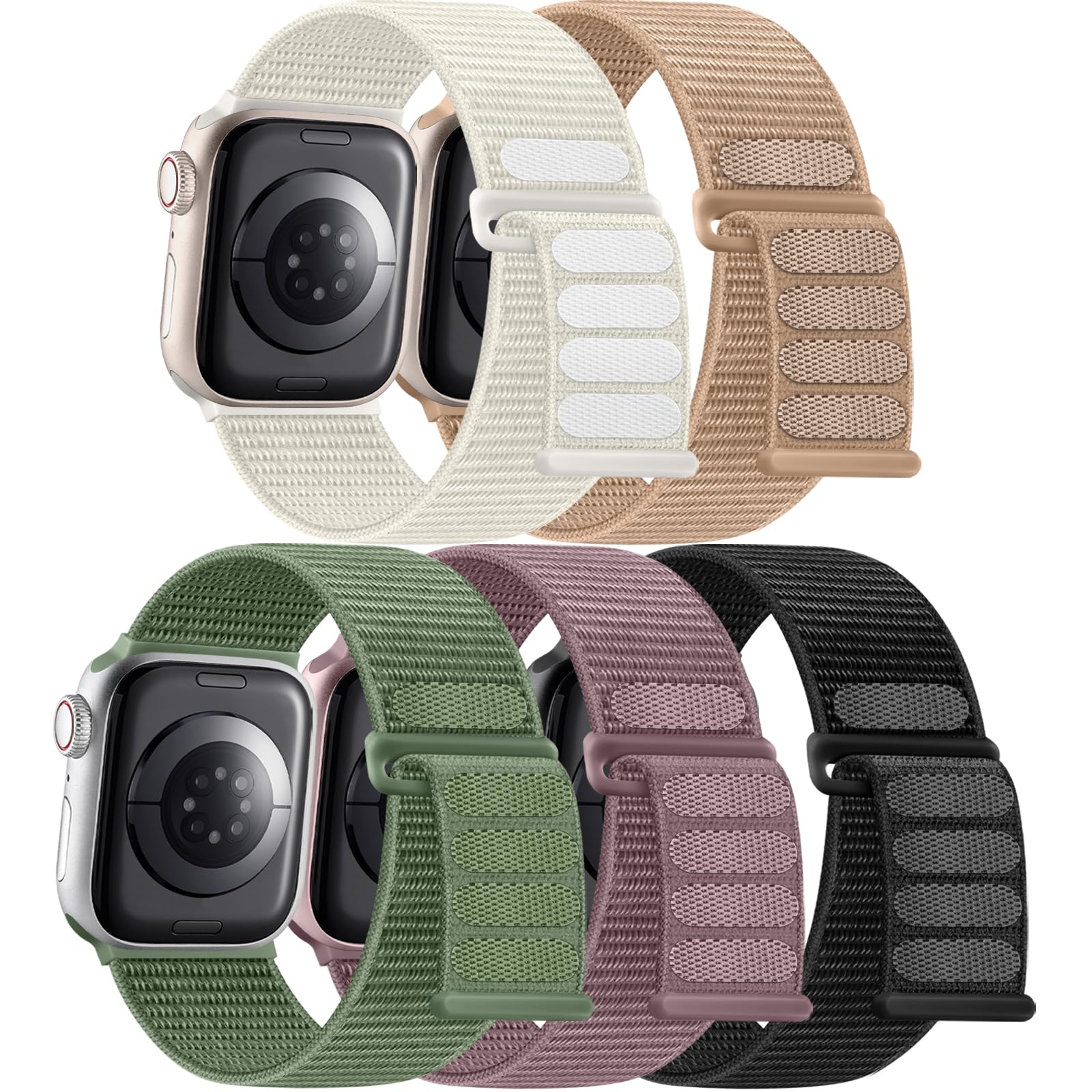 Maledan Strap Compatible with Apple Watch Band 38mm 40mm 41mm 42mm 44mm 45mm 49mm Women Men, Stretchy Adjustable Loops Bracelet Replacement Band for iPhone iWatch Series 11 10 9 8 7 6 5 4 3 SE Ultra