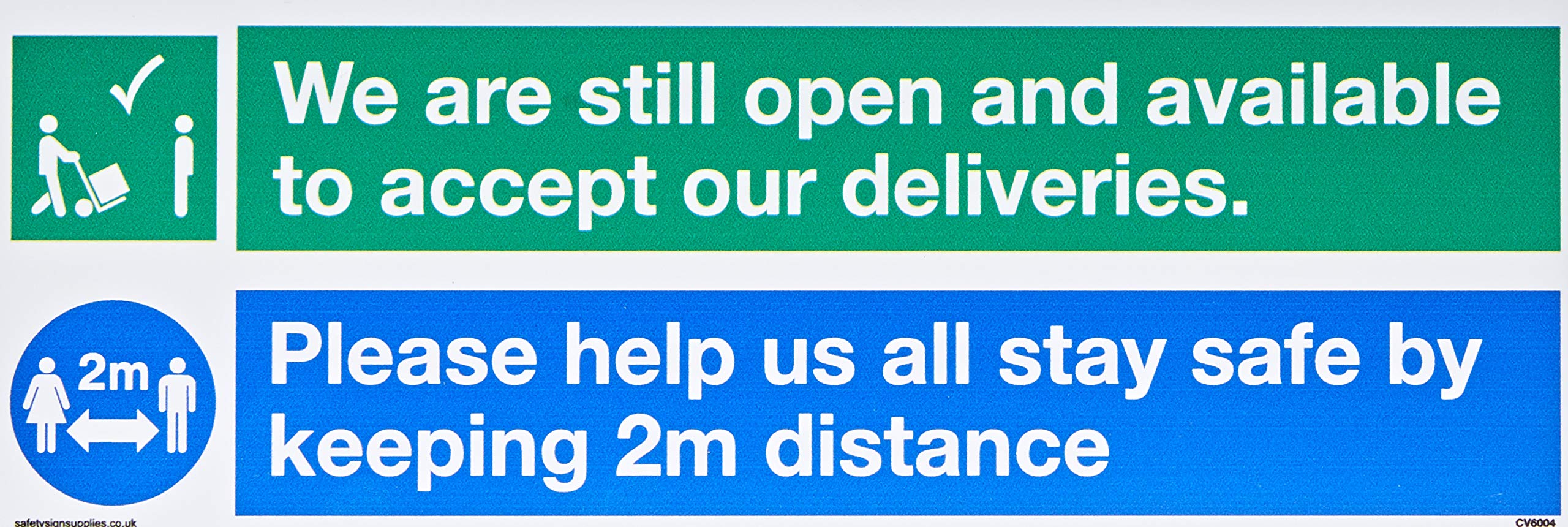 We are still open and available to accept our deliveries. Please help us all stay safe by keeping 2m