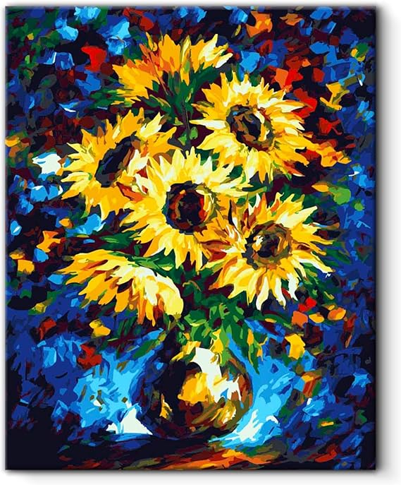 Paint by Numbers Sunflowers Artist [Wooden Framed] 16x20