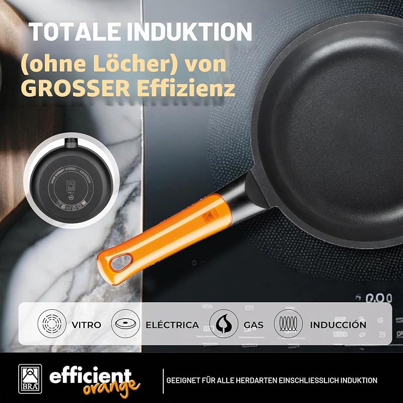 Efficient Orange | Set mit 3 Bratpfannen 18-22-26 cm