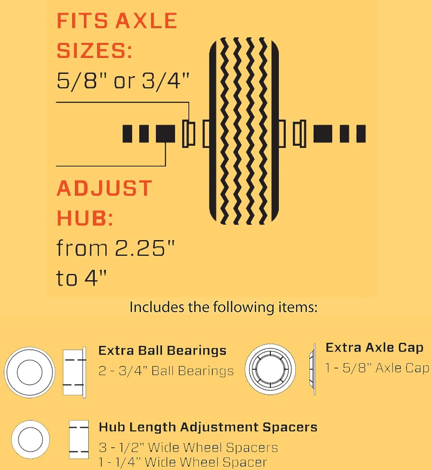 Marathon 00210 Universal Fit, Flat Free, Hand Truck All Purpose Utility Tire, 4.10/3.50-4": Garden & Outdoor
